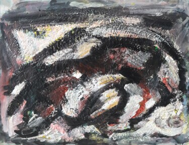 Malerei mit dem Titel "rêve d'un chiot" von Sam Keusseyan Gladiateur, Original-Kunstwerk, Acryl