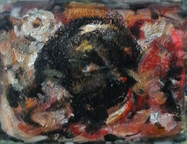 Malerei mit dem Titel "chiot "" von Sam Keusseyan Gladiateur, Original-Kunstwerk, Acryl