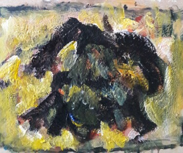 Painting titled "sur tapis" by Sam Keusseyan Gladiateur, Original Artwork, Acrylic