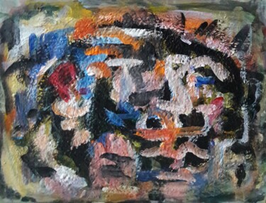 Painting titled "mon cerveau comme l…" by Sam Keusseyan Gladiateur, Original Artwork, Acrylic