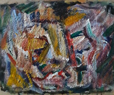 Painting titled "devant miroir 10" by Sam Keusseyan Gladiateur, Original Artwork, Acrylic