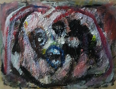 Peinture intitulée "le crie" par Sam Keusseyan Gladiateur, Œuvre d'art originale, Acrylique