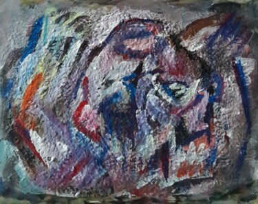 Peinture intitulée "le crie 2" par Sam Keusseyan Gladiateur, Œuvre d'art originale, Acrylique