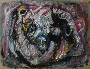 Peinture intitulée "le crie 3" par Sam Keusseyan Gladiateur, Œuvre d'art originale, Acrylique
