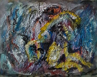 Картина под названием "moi dans vos bras.." - Sam Keusseyan Gladiateur, Подлинное произведение искусства, Акрил