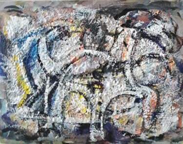 Картина под названием "la vache joue avec…" - Sam Keusseyan Gladiateur, Подлинное произведение искусства, Акрил