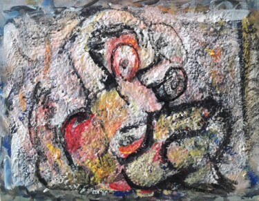 Malerei mit dem Titel "elle porte l'amour…" von Sam Keusseyan Gladiateur, Original-Kunstwerk, Acryl