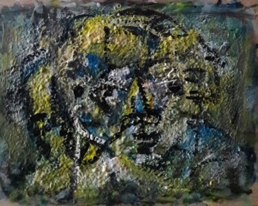 Painting titled "les visages" by Sam Keusseyan Gladiateur, Original Artwork, Acrylic