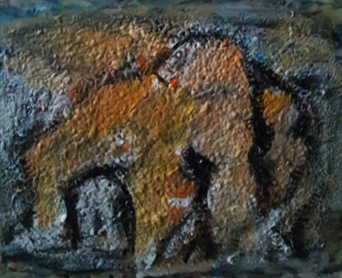 Ζωγραφική με τίτλο "le chemin de taurea…" από Sam Keusseyan Gladiateur, Αυθεντικά έργα τέχνης, Ακρυλικό