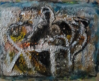 Pintura intitulada "femme carrés taureau" por Sam Keusseyan Gladiateur, Obras de arte originais, Acrílico