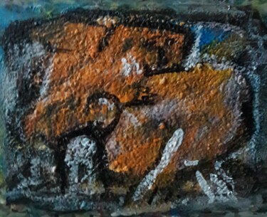 Pintura intitulada "taureau femme" por Sam Keusseyan Gladiateur, Obras de arte originais, Acrílico