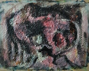 Peinture intitulée "tête rocheux" par Sam Keusseyan Gladiateur, Œuvre d'art originale, Acrylique