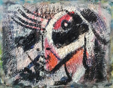 Painting titled "visage ponceuse" by Sam Keusseyan Gladiateur, Original Artwork, Acrylic
