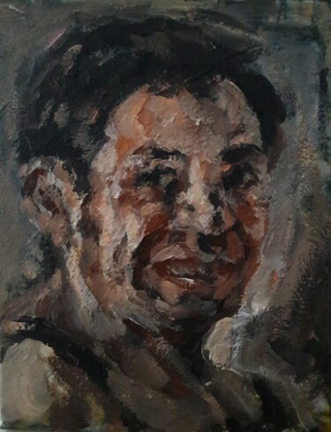 Painting titled "Autoportrait bj487" by Sam Keusseyan Gladiateur, Original Artwork, Acrylic