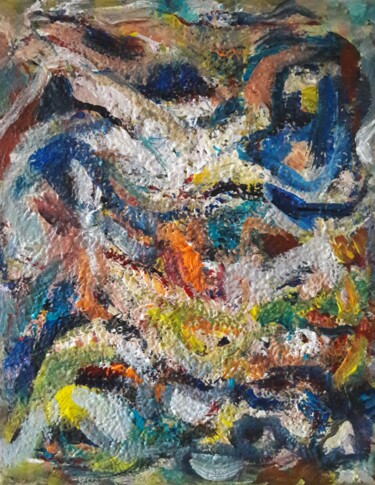 Peinture intitulée "le tapis de l'enfer…" par Sam Keusseyan Gladiateur, Œuvre d'art originale, Acrylique