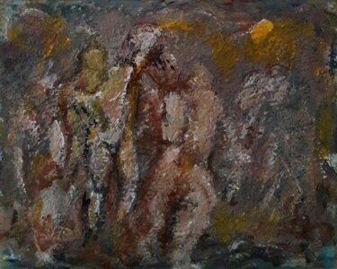 Painting titled "le temps pressée 3h…" by Sam Keusseyan Gladiateur, Original Artwork, Acrylic