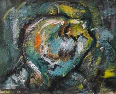 Painting titled "oreille .." by Sam Keusseyan Gladiateur, Original Artwork, Acrylic