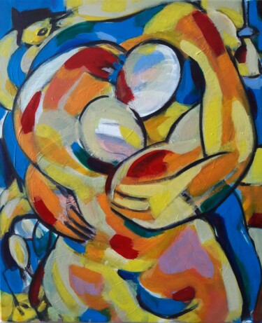 Painting titled "mon coeur adoré.." by Sam Keusseyan Gladiateur, Original Artwork, Acrylic