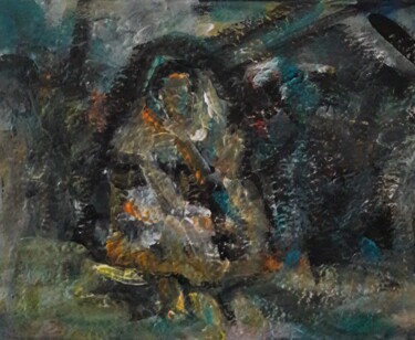 Painting titled "étude   c" by Sam Keusseyan Gladiateur, Original Artwork, Acrylic