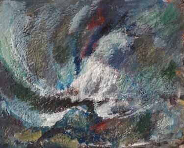 Peinture intitulée "mer inquiètent" par Sam Keusseyan Gladiateur, Œuvre d'art originale, Acrylique