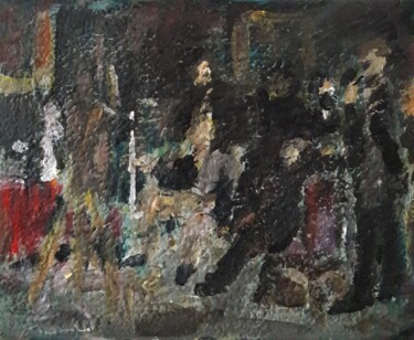 Painting titled "atelier l'aristocra…" by Sam Keusseyan Gladiateur, Original Artwork, Acrylic