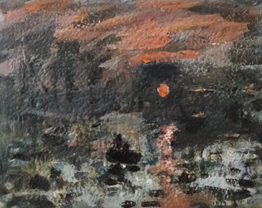 Картина под названием "d'après Monet" - Sam Keusseyan Gladiateur, Подлинное произведение искусства, Акрил