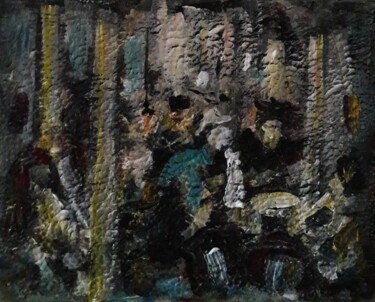 Painting titled "cafétéria" by Sam Keusseyan Gladiateur, Original Artwork, Acrylic
