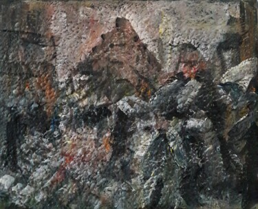 Pintura titulada "sus pluie" por Sam Keusseyan Gladiateur, Obra de arte original, Acrílico