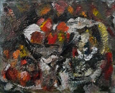 Peinture intitulée "pommes rouges" par Sam Keusseyan Gladiateur, Œuvre d'art originale, Acrylique