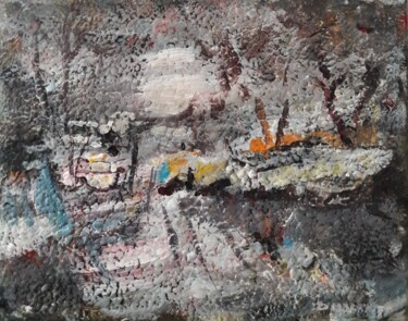 Malerei mit dem Titel "hiver chaude" von Sam Keusseyan Gladiateur, Original-Kunstwerk, Acryl