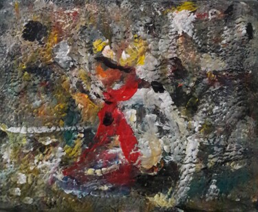 Peinture intitulée "manteau rouge et .." par Sam Keusseyan Gladiateur, Œuvre d'art originale, Acrylique