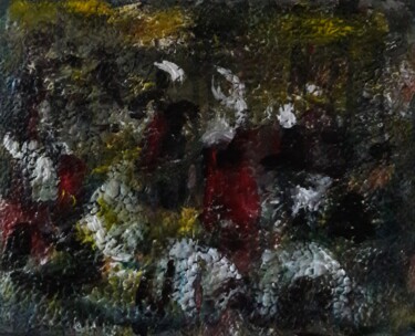 Peinture intitulée "rouge et blanc vila…" par Sam Keusseyan Gladiateur, Œuvre d'art originale, Acrylique