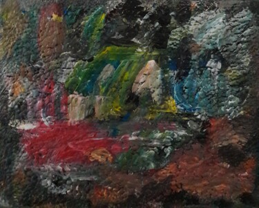 Malerei mit dem Titel "maison verte" von Sam Keusseyan Gladiateur, Original-Kunstwerk, Acryl