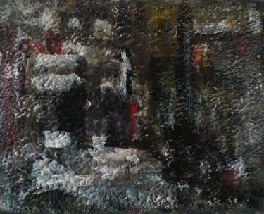 Painting titled "dans salon sombre" by Sam Keusseyan Gladiateur, Original Artwork, Acrylic
