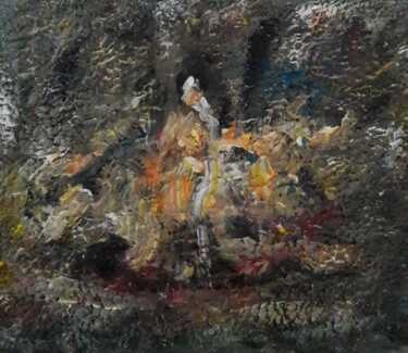 Painting titled "mélange femme et na…" by Sam Keusseyan Gladiateur, Original Artwork, Acrylic