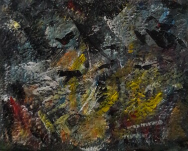 Painting titled "corbeaux  vvccg" by Sam Keusseyan Gladiateur, Original Artwork, Acrylic