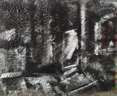 Malerei mit dem Titel "d'après Hopper..nbkj" von Sam Keusseyan Gladiateur, Original-Kunstwerk, Acryl