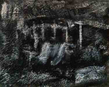 Ζωγραφική με τίτλο "noir.." από Sam Keusseyan Gladiateur, Αυθεντικά έργα τέχνης, Ακρυλικό