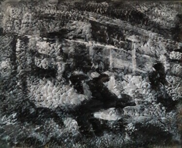 Peinture intitulée "noir   vcg554" par Sam Keusseyan Gladiateur, Œuvre d'art originale, Acrylique