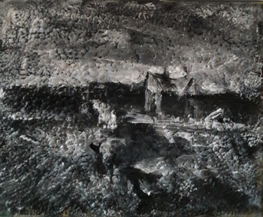 Peinture intitulée "noir   vvvccvvc" par Sam Keusseyan Gladiateur, Œuvre d'art originale, Acrylique