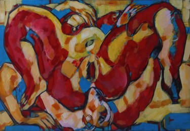 Картина под названием "" toi et le diable.…" - Sam Keusseyan Gladiateur, Подлинное произведение искусства, Акрил