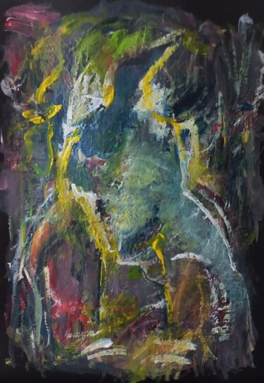 Peinture intitulée "Autoportrait corbea…" par Sam Keusseyan Gladiateur, Œuvre d'art originale, Acrylique