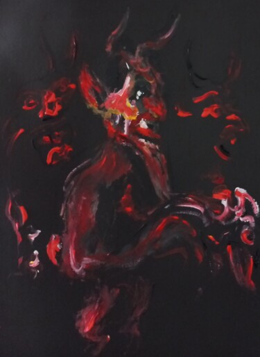 Peinture intitulée "La chute la paye ro…" par Sam Keusseyan Gladiateur, Œuvre d'art originale, Acrylique