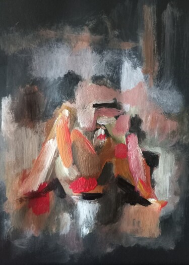 Pittura intitolato "Elle pense à moi..…" da Sam Keusseyan Gladiateur, Opera d'arte originale, Acrilico