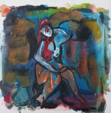 Peinture intitulée "" mélancolie "  009…" par Sam Keusseyan Gladiateur, Œuvre d'art originale, Acrylique