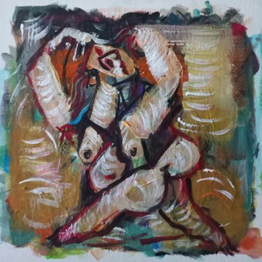 Painting titled "" le vent "  nbv7" by Sam Keusseyan Gladiateur, Original Artwork, Acrylic