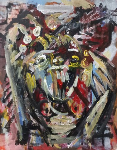 Malerei mit dem Titel "Grossesse 4" von Sam Keusseyan Gladiateur, Original-Kunstwerk, Acryl