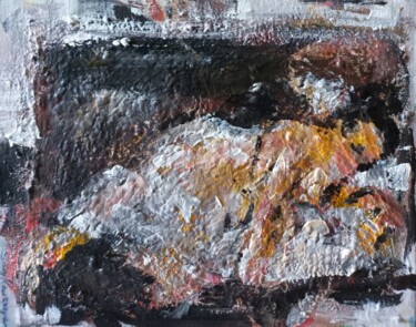 Painting titled "" sommeil sur canap…" by Sam Keusseyan Gladiateur, Original Artwork, Acrylic