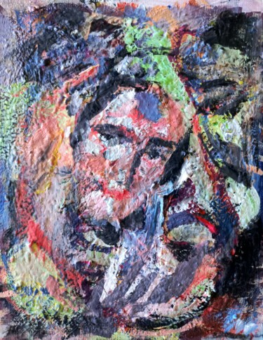 Pittura intitolato ""Parole sourde.." 5" da Sam Keusseyan Gladiateur, Opera d'arte originale, Acrilico