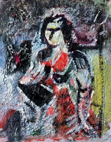 Peinture intitulée "" son amour sombre.…" par Sam Keusseyan Gladiateur, Œuvre d'art originale, Acrylique
